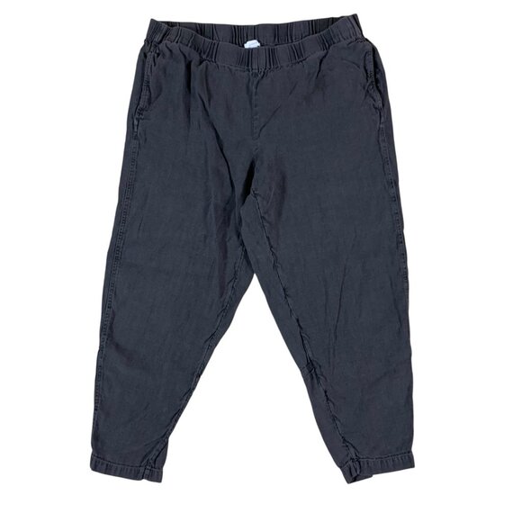 J. Jill Pure Jill Black Tencel Cropped Joggers XL Soft Pull On Relaxed Fit - Picture 1 of 4